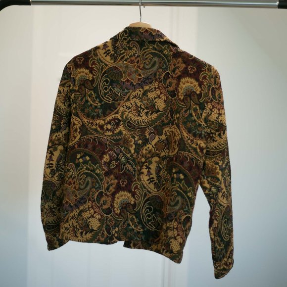Coldwater Creek Paisley Pattern Jacket Fall Colors - Picture 3 of 4